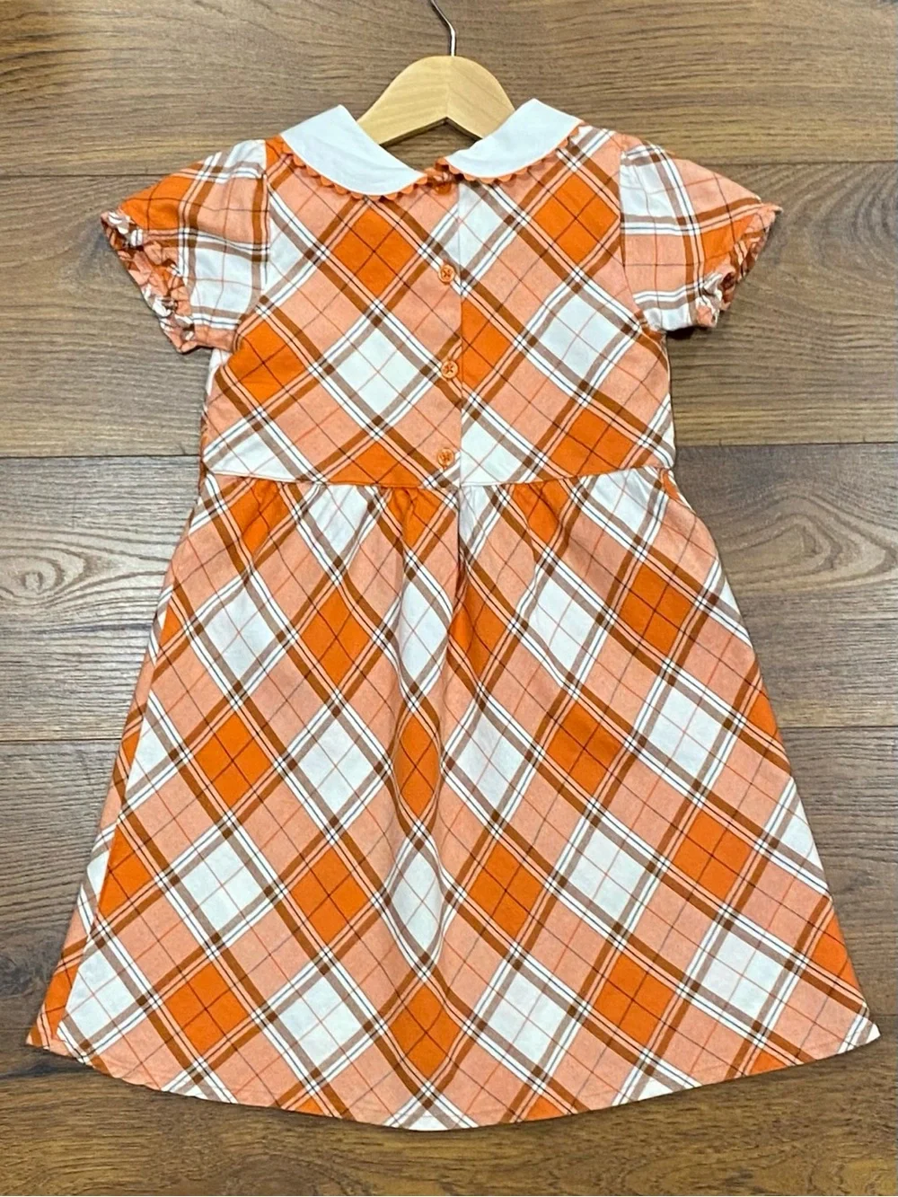 Gymboree Girls ‘Lil’ Pumpkin’ Plaid Dress with Matching Cardigan Size 6